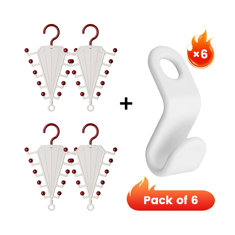 Multi-Functional V-Shaped Double Sided Hanger Storage Rack