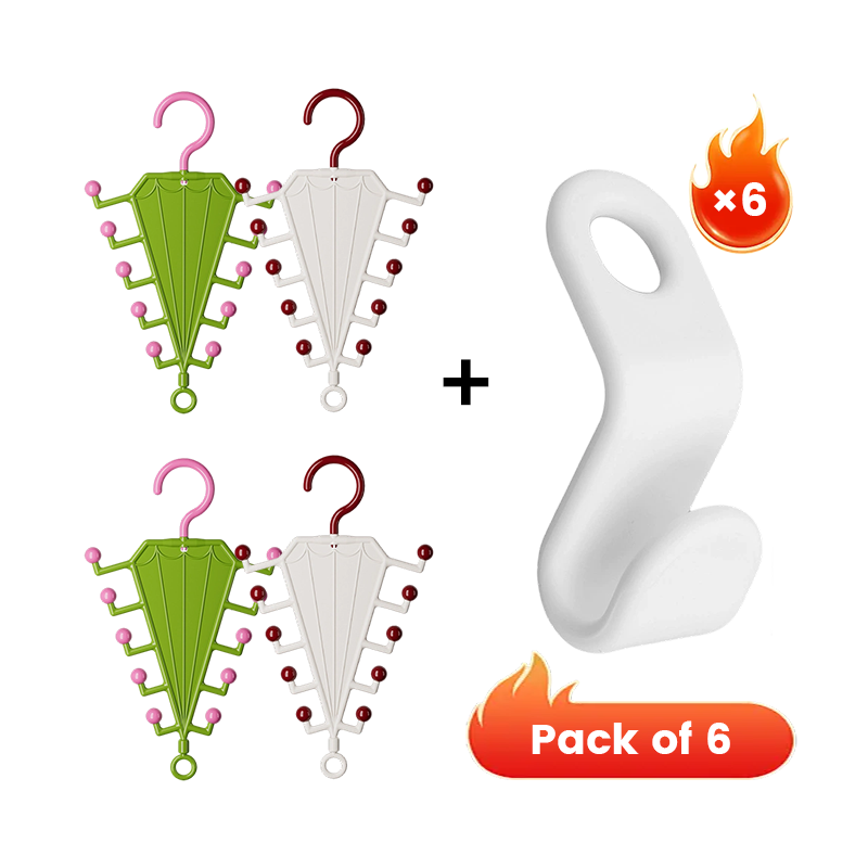Multi-Functional V-Shaped Double Sided Hanger Storage Rack